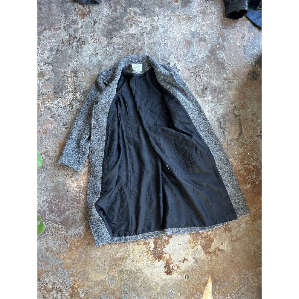 Jacqueline Ferrar Womens Gray Wool Long Sleeve Collared Trench Coat Size 4P - Picture 6 of 7